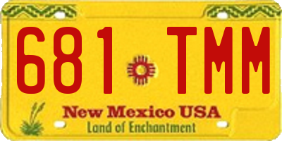 NM license plate 681TMM