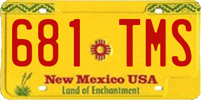 NM license plate 681TMS