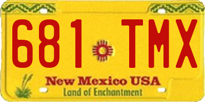 NM license plate 681TMX