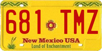 NM license plate 681TMZ