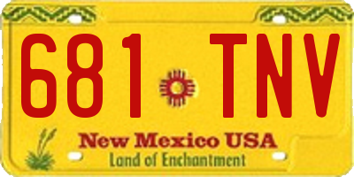 NM license plate 681TNV