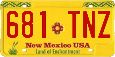NM license plate 681TNZ