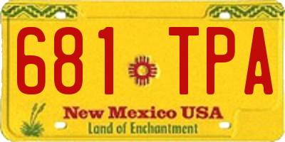 NM license plate 681TPA