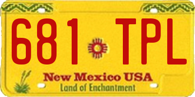 NM license plate 681TPL