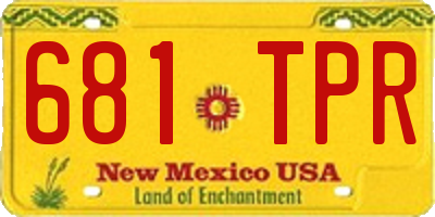 NM license plate 681TPR