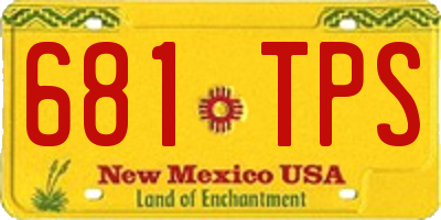 NM license plate 681TPS
