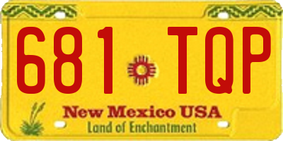 NM license plate 681TQP