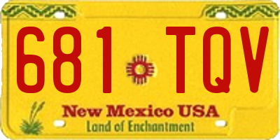 NM license plate 681TQV