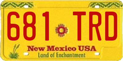 NM license plate 681TRD