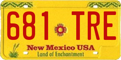 NM license plate 681TRE