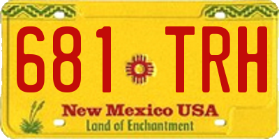 NM license plate 681TRH