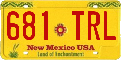 NM license plate 681TRL