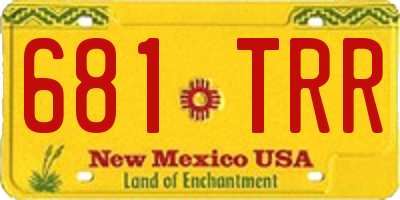 NM license plate 681TRR