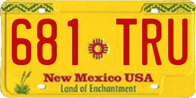 NM license plate 681TRU