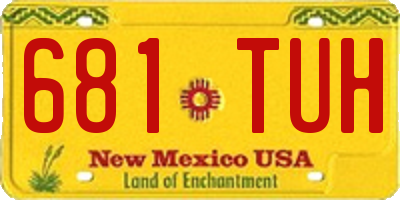 NM license plate 681TUH