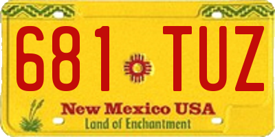 NM license plate 681TUZ