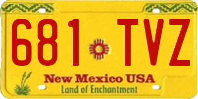 NM license plate 681TVZ