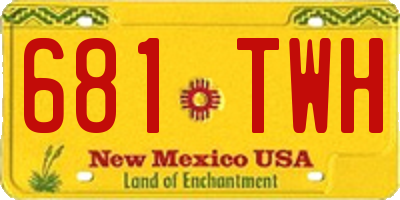 NM license plate 681TWH