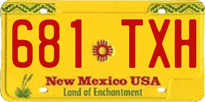 NM license plate 681TXH