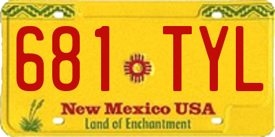 NM license plate 681TYL