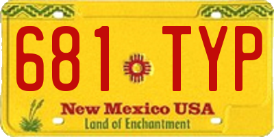 NM license plate 681TYP