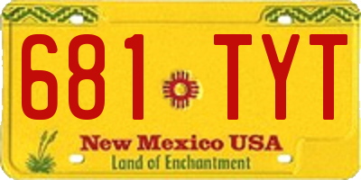 NM license plate 681TYT