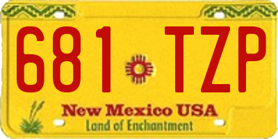 NM license plate 681TZP