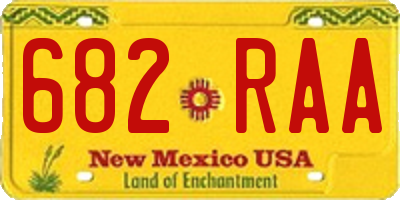 NM license plate 682RAA