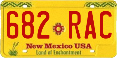 NM license plate 682RAC