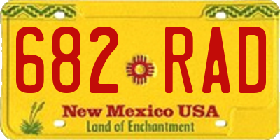 NM license plate 682RAD