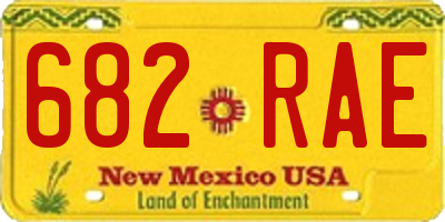 NM license plate 682RAE