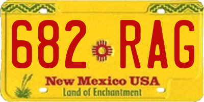 NM license plate 682RAG