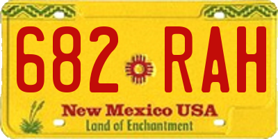 NM license plate 682RAH