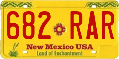 NM license plate 682RAR