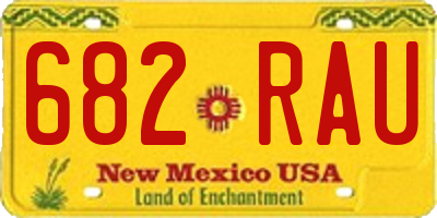 NM license plate 682RAU