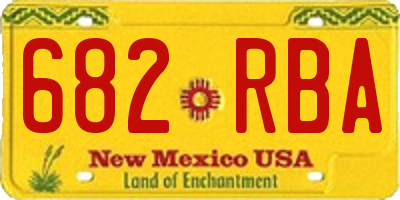 NM license plate 682RBA