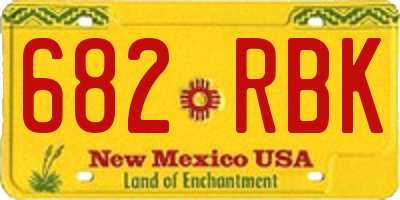 NM license plate 682RBK