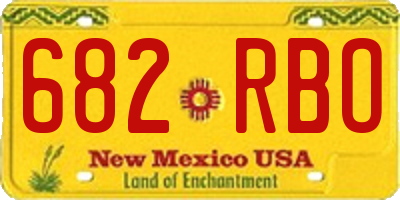 NM license plate 682RBO