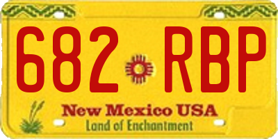 NM license plate 682RBP