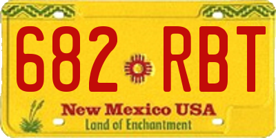 NM license plate 682RBT