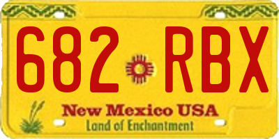 NM license plate 682RBX