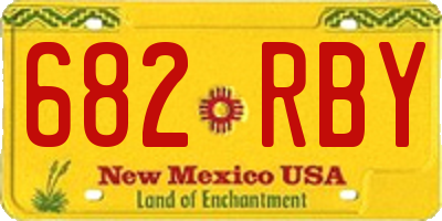 NM license plate 682RBY
