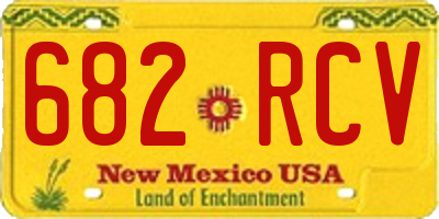 NM license plate 682RCV