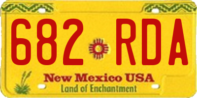 NM license plate 682RDA