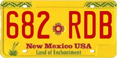 NM license plate 682RDB