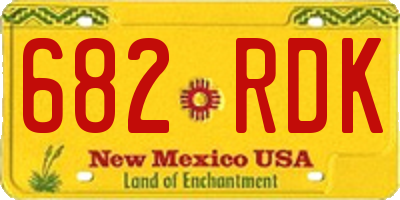 NM license plate 682RDK