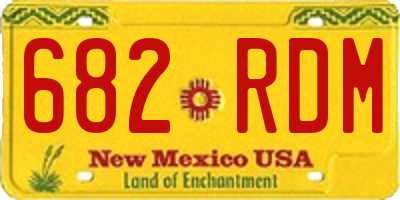 NM license plate 682RDM