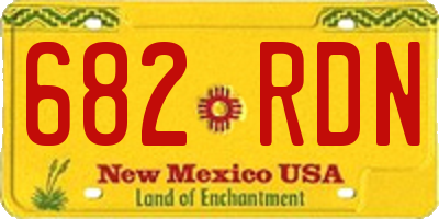NM license plate 682RDN