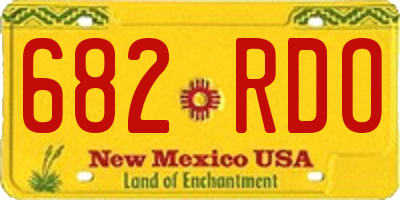 NM license plate 682RDO