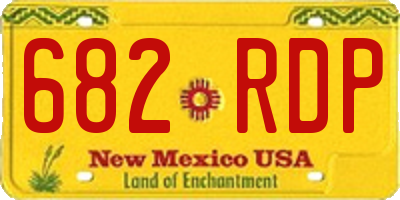 NM license plate 682RDP